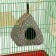 House "Vigva" for rodents, 17*17*17 cm, calico, fleece, gray