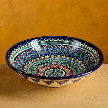 Buditsa Rishtan ceramics "Patterns", 23 cm, mix-8