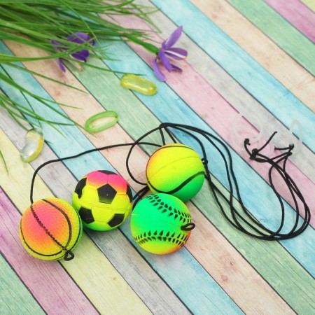The ball "Jumping", soft, on an elastic band 4 cm