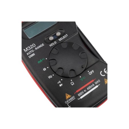 MASTECH M320 multimeter, diode test, "call" mode, indication of overload, polarity-3