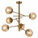 Ceiling EVOLUCE lamp. Sle1099-312-06. Velio. 6x60 watts, E27, 50x50x60 cm, brass color