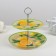 Glass fruit 2-tier shade "Dolce", d = 25/20 cm, yellow color
