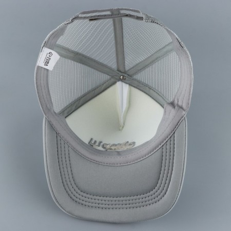 Women's cap with Simply grid, gray color, rr 56-5