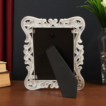 Photo frame plastic 10x15 cm "curls" white 22.5x17 cm-2