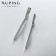 Earrings with rhinestones Xuping pride, white color in silver