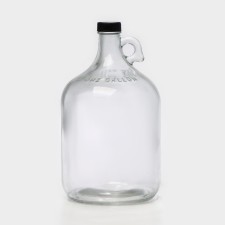 A glass bottle with a Veles handle, 3.86 liters