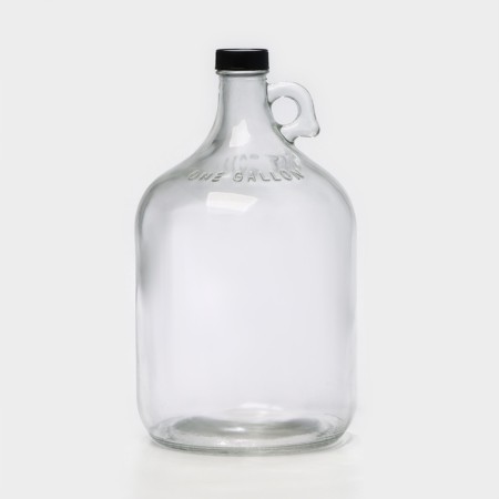 A glass bottle with a Veles handle, 3.86 liters