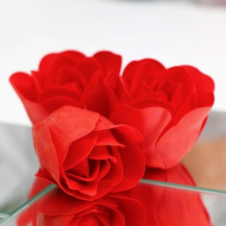 Soap roses, red, set of 9 pcs.-3