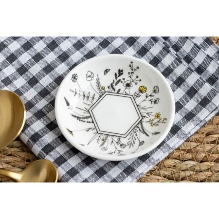 Ceramic “Flowers” ​​sauce, 8.8 cm, white color-3