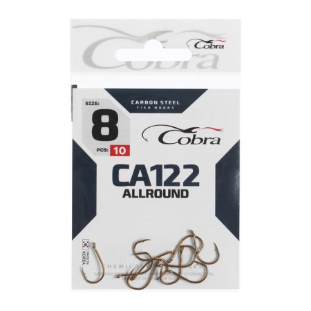 Cobra Allround hooks, series CA122, No. 8, 10 pcs.