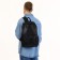 City backpack of artificial leather with lightning, 3 pockets, black color