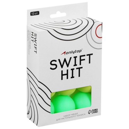 A set of balls for table tennis Onlytop, D = 40 mm, 12 pcs., Mix color-2