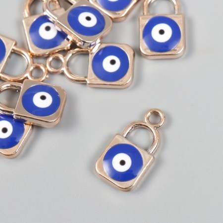 Decor for creativity plastic for metal "Lacking from the evil eye" gold 1.2x0.3x2.3 cm