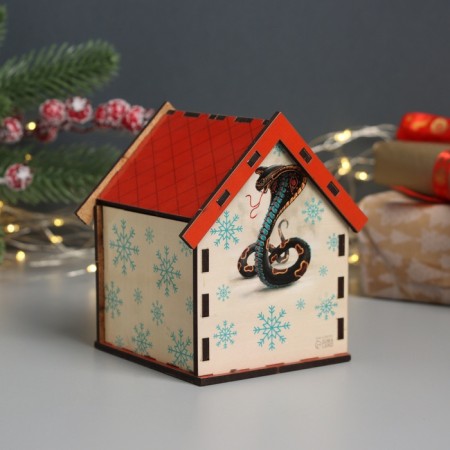 New Year's tea house "Snake. New Year" 10.5x9.5x12 cm-1