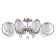 Fabbio chandelier, 8x40W E14, Nickel color