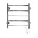 Domoterm electric heated towel rail "Classic" 109-5, 400 x 600 mm, 5 crossbars, right
