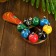 Musical instrument Marakas with balls and plates rainbow 25x13x5 cm mix