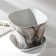 Pot with the pallet "Marble", 7.3 l, the color is light gray