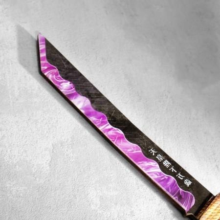 Wooden souvenir "Tanto knife", in a scabbard, purple-3
