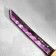 Wooden souvenir "Tanto knife", in a scabbard, purple