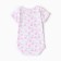 Body baby with short sleeve, white color/bunnies, height 74