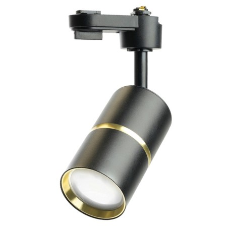 Snow -phase track lamp Feron AL178, IP40, GU10, 15 W, 55x55x175 mm, Black color with gold-3