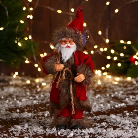 Santa Claus "in a fur suit" 20 cm, red