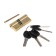 Allyur cylinder mechanism HD F 70-5K BP, with a perfors, brass color
