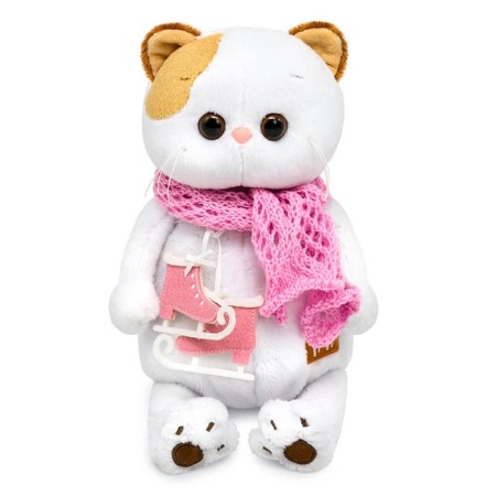 Soft toy "Lee" with skates and in a scarf, 24 cm LK24-155