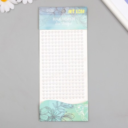 Stick plastic rhinestones "Half-dash" D-6 mm white 9.4x15.5 cm