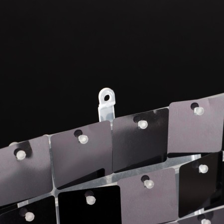 Panel with sequins for photo zones, square, 30*30cm, black color-3