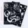 Engraving for the New Year "White and bullfinch", with a color effect, 2 pcs