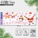 Vinyl stickers on the windows "Santa and Snowmen", reusable, 70 x 25 cm, New Year