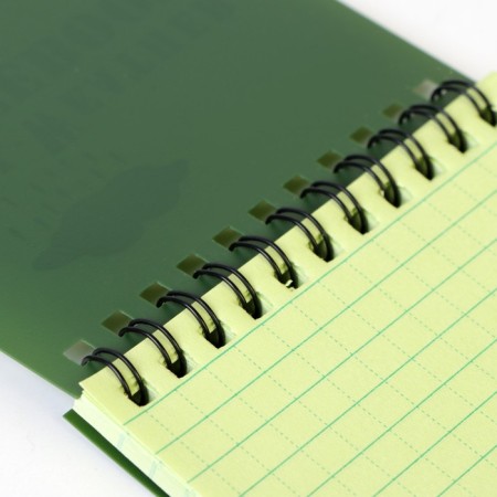 Subscribed notebook 15 x 10 cm, green-4