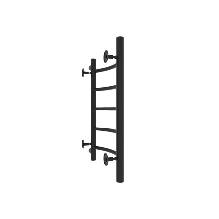 Water towel "Sanprise" Classic P5, 500x600 mm, side connector, black matte-6