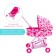 Winter doll stroller, with a bag, with a basket, a metal frame
