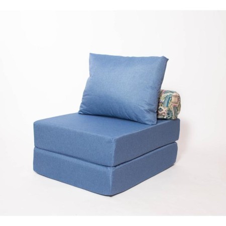 Armchair - Haundry -Carcass "Prime" with a cloak - a mattress, size 75 x 100 x 90 cm, Denim color