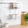 Railing shelf is straight, 2-tier, 38 × 26.5 × 11.5 cm, d = 25 mm, chromium color