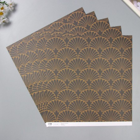Paper D/Scrap Bilateral "Vera. Fwear Gold", 180 g, nr 5 pcs 30.5x32 cm-3