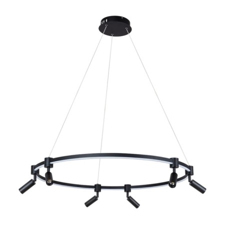 Suspended chandelier Arte Lamp Ring A2186SP-1BK, LED, 75 W, 80x80x120 cm, 6000 lm, remote control, black