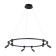 Suspended chandelier Arte Lamp Ring A2186SP-1BK, LED, 75 W, 80x80x120 cm, 6000 lm, remote control, black