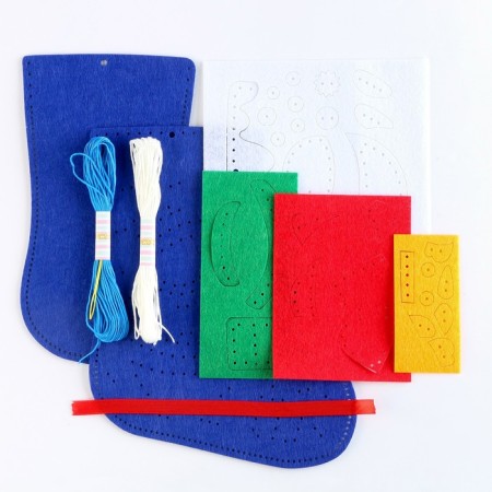 New Year's sewing set. A toe of felt "New Year! Snowman ", 18 x 27 cm-2