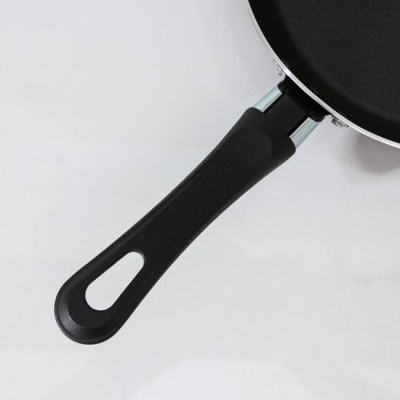 The “Expert” pan, d = 20 cm, plastic handle, glass cover, anti -stick coating, burgundy color-3