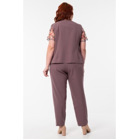 Female suit, size 54, lilac color-4