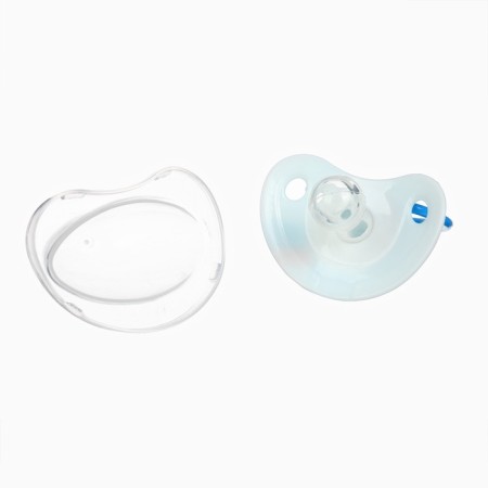 Set: nipple - a dummy with a crocodile holder, classic, +6 months, blue color-6
