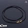 Textile lace with a screw lock, 55 cm, black color