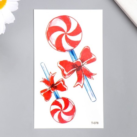 Tattoo on the body color "Lollows on a stick" 10.5x6 cm