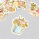 Stickers for creativity "Watercolor flowers" embossing gold set 48 pcs 9x7x0.8 cm