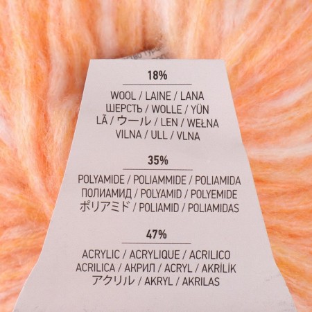 Rindrops yarn 18% wool, 35% polyamide, 47% acrylic 115m/50g (2909 peach melange)-3