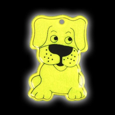 Reflective element "dog", bilateral, 6 × 3.5 cm, color mix-3